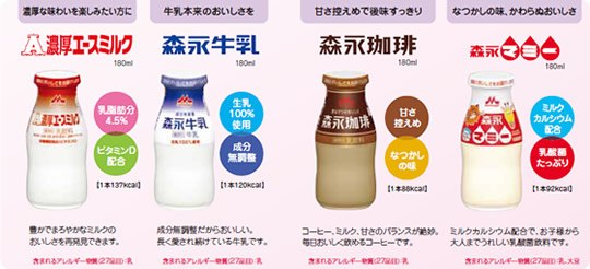 濃厚エースミルク・森永牛乳・森永珈琲・森永マミー